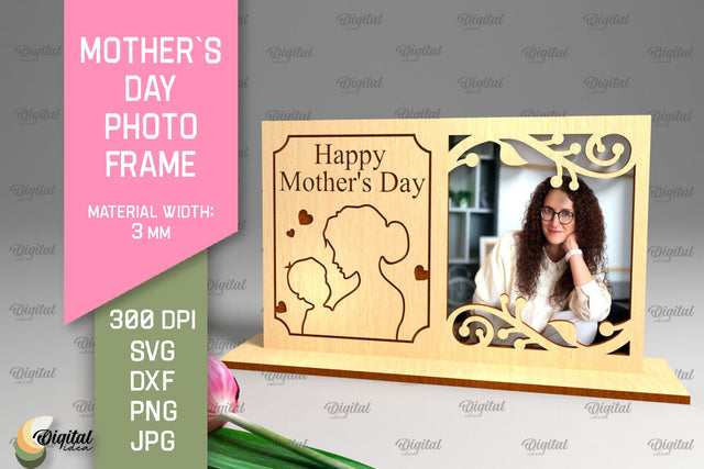 Mother`s Day Photo Frame SVG. Photo Frame Laser Cut SVG Evgenyia Guschina 