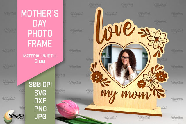 Mother`s Day Photo Frame SVG. Photo Frame Laser Cut SVG Evgenyia Guschina 