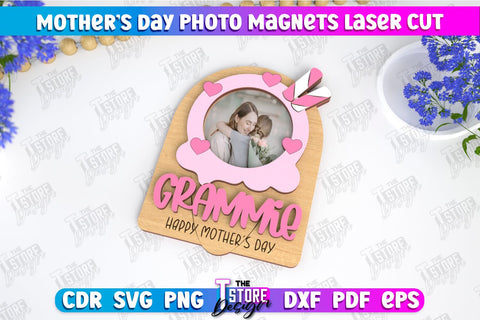 Mother’s Day Photo Magnet | Personalized Photo Magnets | Gift Idea | CNC File SVG The T Store Design 