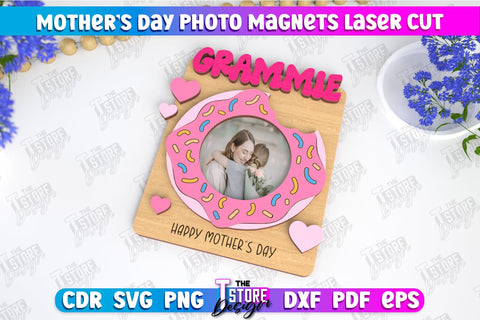 Mother’s Day Photo Magnet | Personalized Photo Magnets | Gift Idea | CNC File SVG The T Store Design 