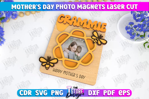 Mother’s Day Photo Magnet | Personalized Photo Magnets | Gift Idea | CNC File SVG The T Store Design 