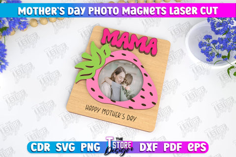 Mother’s Day Photo Magnets Bundle | Personalized Photo Magnets | Gift Idea | CNC Files SVG The T Store Design 