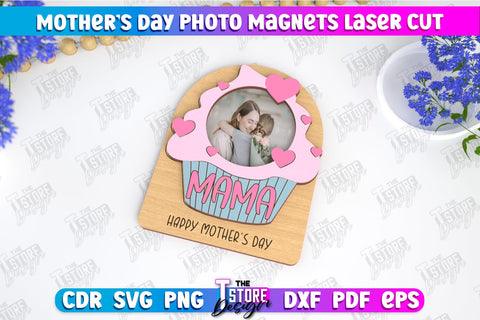 Mother’s Day Photo Magnets Bundle | Personalized Photo Magnets | Gift Idea | CNC Files SVG The T Store Design 