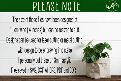 Mother's day plant stake laser engraved SVG flower shapes SVG APInspireddesigns 
