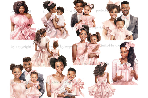 Mothers Day PNG Graphics | Black Mom Clipart Bundle SVG GlamArtZhanna 