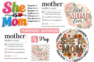 Mother's Day PNG,Faux Yarn Mother's Day png,She is Mom PNG,Mother's Day Sublimation Design,Mother's Day Shirt Design,Mother's Day Sublimation Designs,Mom Christian Shirt Design,She is mom Christian birble Verse Shirt,Christian Mom png Sublimation BlackCatsMedia 