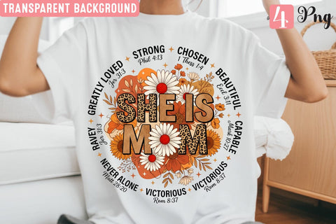 Mother's Day PNG,Faux Yarn Mother's Day png,She is Mom PNG,Mother's Day Sublimation Design,Mother's Day Shirt Design,Mother's Day Sublimation Designs,Mom Christian Shirt Design,She is mom Christian birble Verse Shirt,Christian Mom png Sublimation BlackCatsMedia 