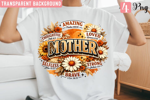 Mother's Day PNG,Faux Yarn Mother's Day png,She is Mom PNG,Mother's Day Sublimation Design,Mother's Day Shirt Design,Mother's Day Sublimation Designs,Mom Christian Shirt Design,She is mom Christian birble Verse Shirt,Christian Mom png Sublimation BlackCatsMedia 