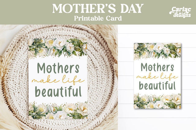 Mother's Day Printable Card Sublimation Carla C Designs 