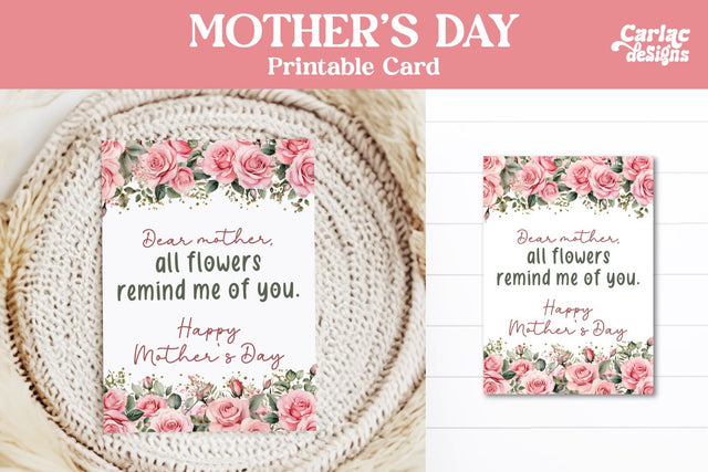 Mother's Day Printable Card Sublimation Carla C Designs 