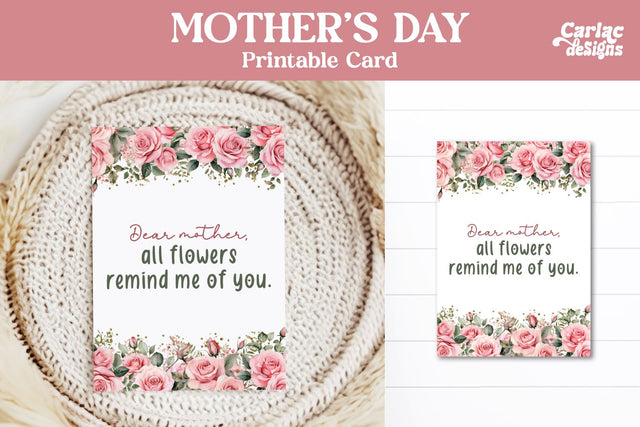 Mother's Day Printable Card Sublimation Carla C Designs 