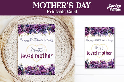 Mother's Day Printable Card Sublimation Carla C Designs 