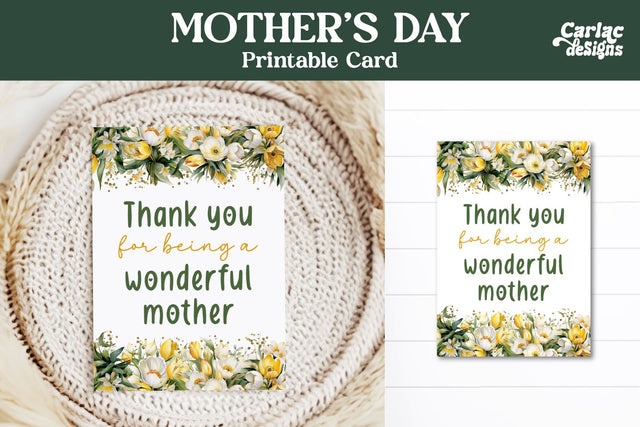 Mother's Day Printable Card Sublimation Carla C Designs 