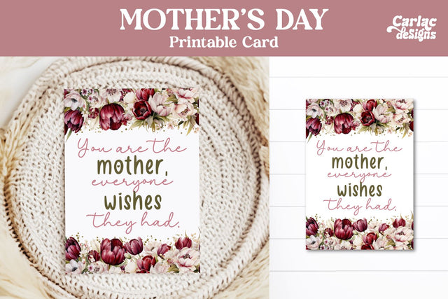 Mother's Day Printable Card Sublimation Carla C Designs 