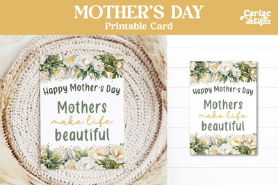 Mother's Day Printable Card Sublimation Carla C Designs 