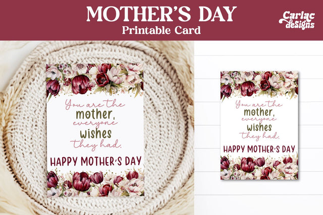 Mother's Day Printable Card Sublimation Carla C Designs 