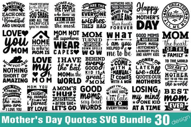 Mother's Day Quotes SVG Bundle SVG Angelina750 
