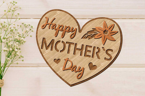 Mother's Day SET Multilayer Wall Panels SVG LaserCutano 