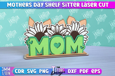 Mother’s Day Shelf Sign | 3D Shelf Sign | Gift for Grandma | CNC Files SVG The T Store Design 