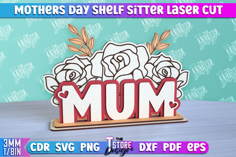 Mother’s Day Shelf Sign Bundle | 3D Shelf Sign | Gift for Grandma | CNC Files SVG The T Store Design 