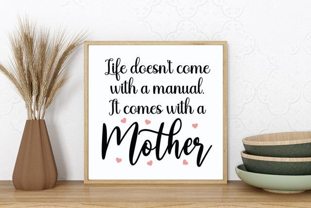 Mother's Day Sign SVG Cut File | Mom T-shirt Mug Design SVG zoellartz 