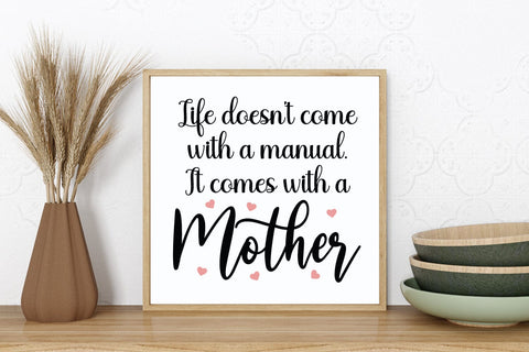 Mother's Day Sign SVG Cut File | Mom T-shirt Mug Design SVG zoellartz 