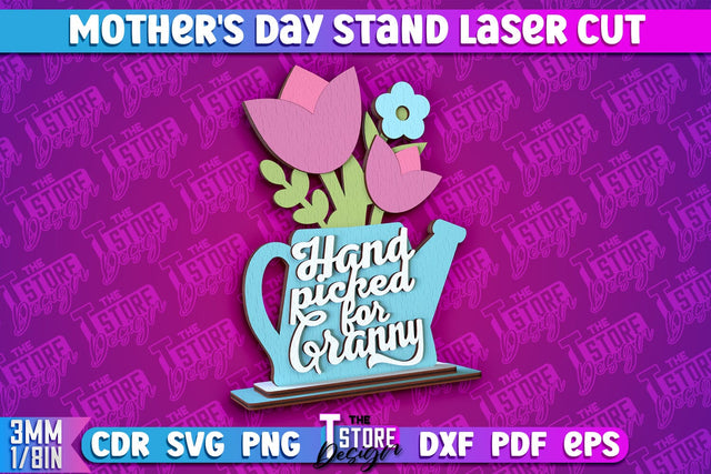 Mother's Day Stand | 3D Stand Laser Cut | Family Decor | CNC File SVG The T Store Design 