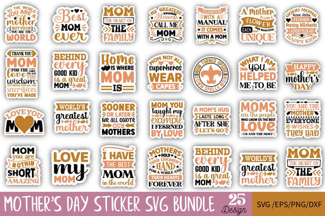 Mother's Day sticker SVG Bundle SVG Angelina750 