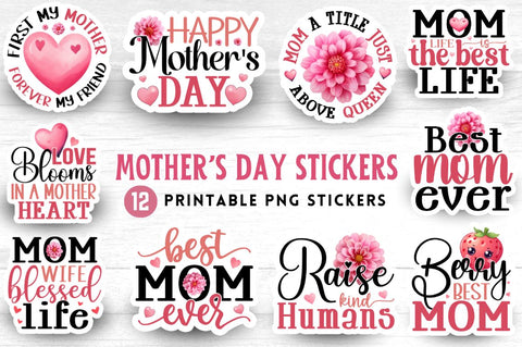 Mother's Day Stickers Bundle Sublimation Regulrcrative 