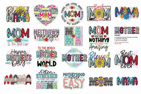 Mother's Day Sublimation Bundle PNG Sublimation CraftLabSVG 