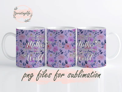 Mother's Day Sublimation Mama Design Digital Download Mom Life PNG Boho Floral Glitter Mug Wrap Design, Instant Digital Design Download Sublimation PrintingLife 