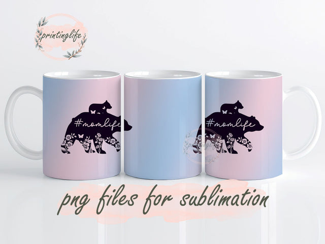 Mother's Day Sublimation Mama Design Digital Download Mom Life PNG Boho Floral Glitter Mug Wrap Design, Instant Digital Design Download Sublimation PrintingLife 