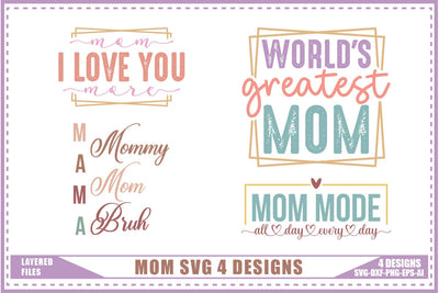 Mother's Day Svg 4 Designs SVG shah alam 