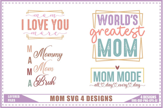 Mother's Day Svg 4 Designs SVG shah alam 