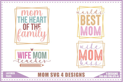 Mother's Day Svg 4 Designs SVG shah alam 