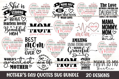 Mother's day SVG Bundle, Best Seller,SVGs,Quotes and Sayings,Food & Drink,On Sale, Print & Cut SVG designmaster24 