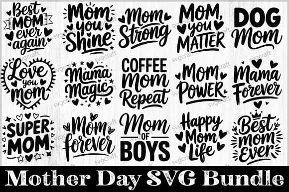 Mother’s Day SVG Bundle | Mom Quotes & Floral Designs SVG Svgcraft 
