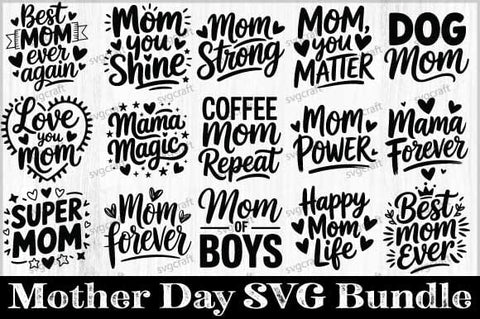 Mother’s Day SVG Bundle | Mom Quotes & Floral Designs SVG Svgcraft 
