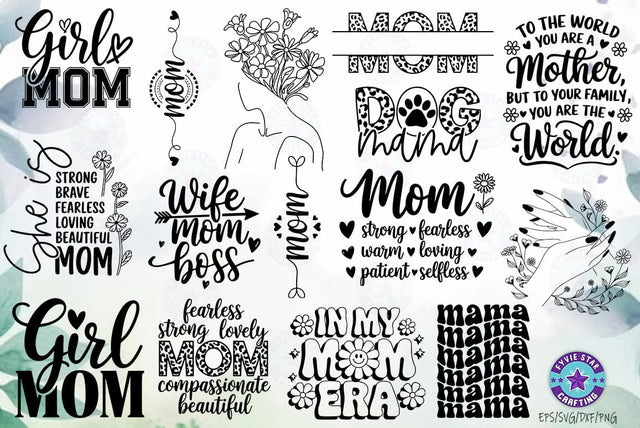 Mother's Day SVG Bundle Mom Quotes SVG PNG, Mothers Day SVGs Bundle SVG FiveStarCrafting 