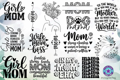 Mother's Day SVG Bundle Mom Quotes SVG PNG, Mothers Day SVGs Bundle SVG FiveStarCrafting 