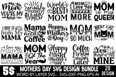 Mother's Day SVG Bundle, Mom SVG Bundle, Mother's Day T-shirt Design Bundle, Mother's Day Sublimation Design Bundle, Mother's Day Graphic Illustration , Mom Sublimation PNG Sublimation Insomnia Std 