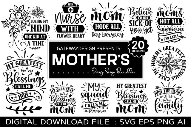 Mother's Day Svg Bundle, Mom Svg Design , Funny Design SVG designmaster24 