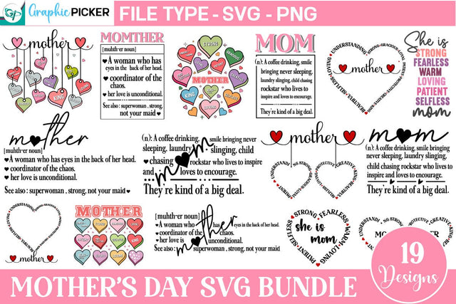 Mother's Day SVG Bundle, Mother Definition SVG Bundle SVG DesignPlante 503 