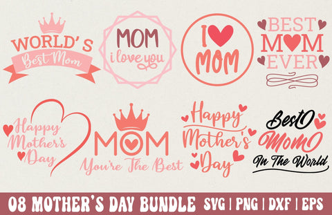 Mother's Day SVG Bundle - Mother's Day PNG, Mom SVG, Mama SVG, Mother's Day Sublimation SVG GraphicsTreasures 