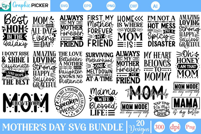 Mother's Day SVG Bundle, Mother's Day SVG Designs, SVGs,Quotes and Sayings,Food & Drink,On Sale, Print & Cut SVG DesignPlante 503 