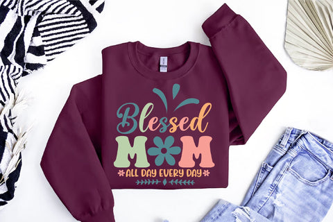 Mother's Day Svg Bundle, Retro Mother PNG, Blessed Mom Png, Mom Shirt, Sleeve Shirt, Christian Quote, Inspirational Quote, Sublimation, Bible Verse, Religious Saying, Christmas bundle SVG Creativeart88 