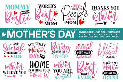 Mother's Day Svg Bundle SVG designmaster24 