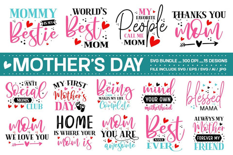 Mother's Day Svg Bundle SVG designmaster24 