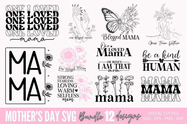 Mothers Day SVG Design Bundle SVG Regulrcrative 