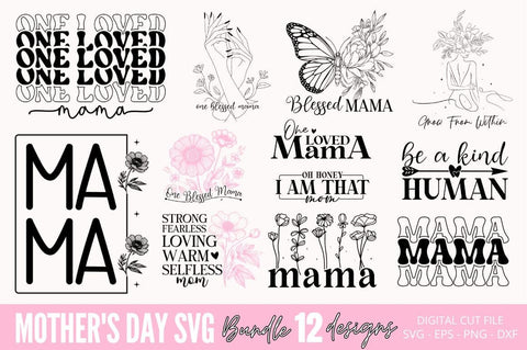 Mothers Day SVG Design Bundle SVG Regulrcrative 